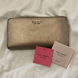 Kate Spade Metallic Gold Wallet